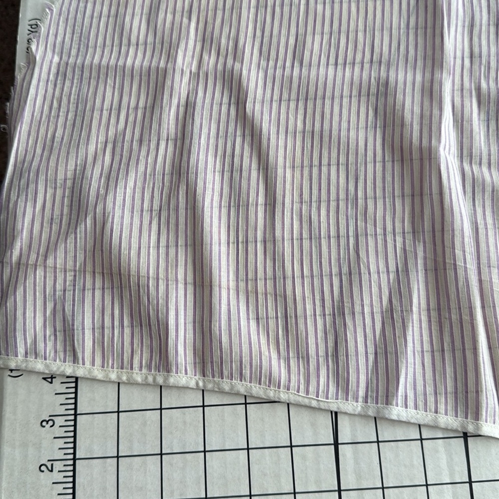 Lavender Vintage Fabric & Textile Bundle – Floral Calico, Antique Skirt Remnant, - Picture 15 of 16